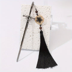 Ancient Sword Shape Hairpin Vintage Hair Stick Tassel Hair Accessories