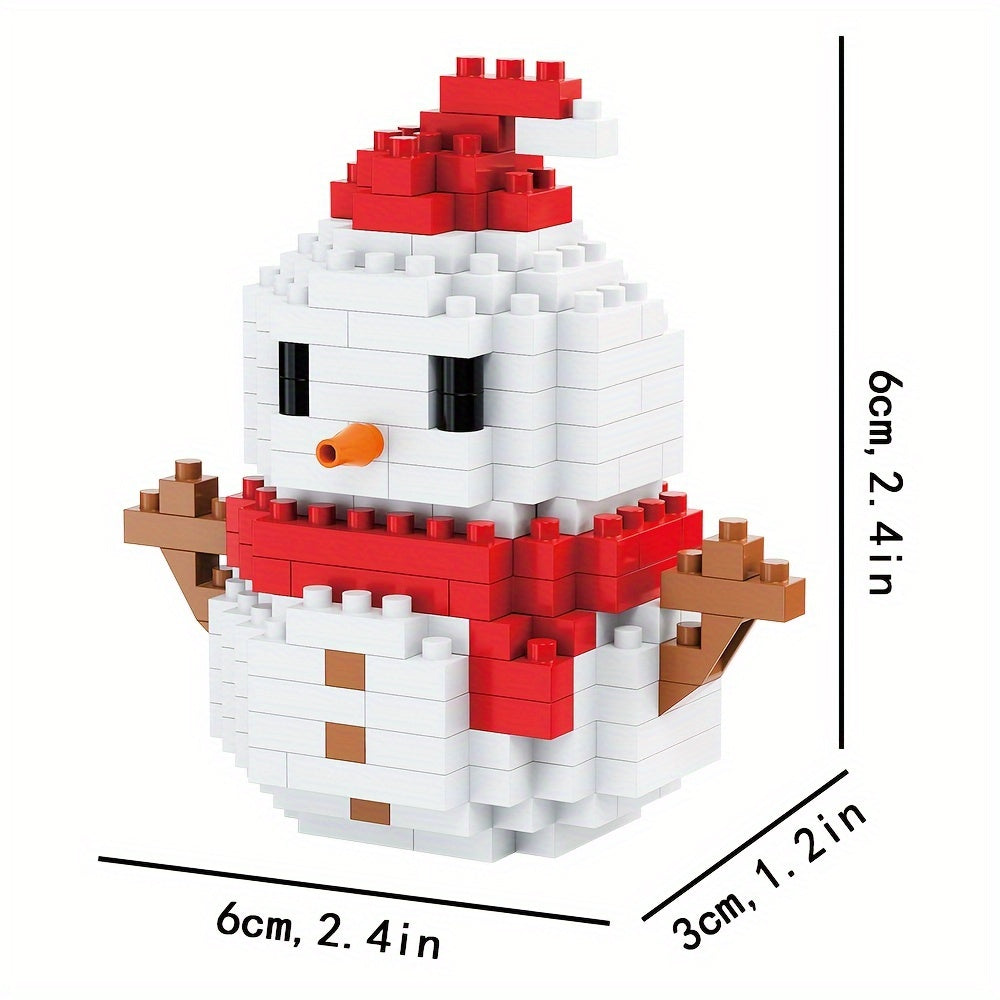 Christmas Building Blocks 2pcs Set Santa Elf Train Snowman Tree Reindeer