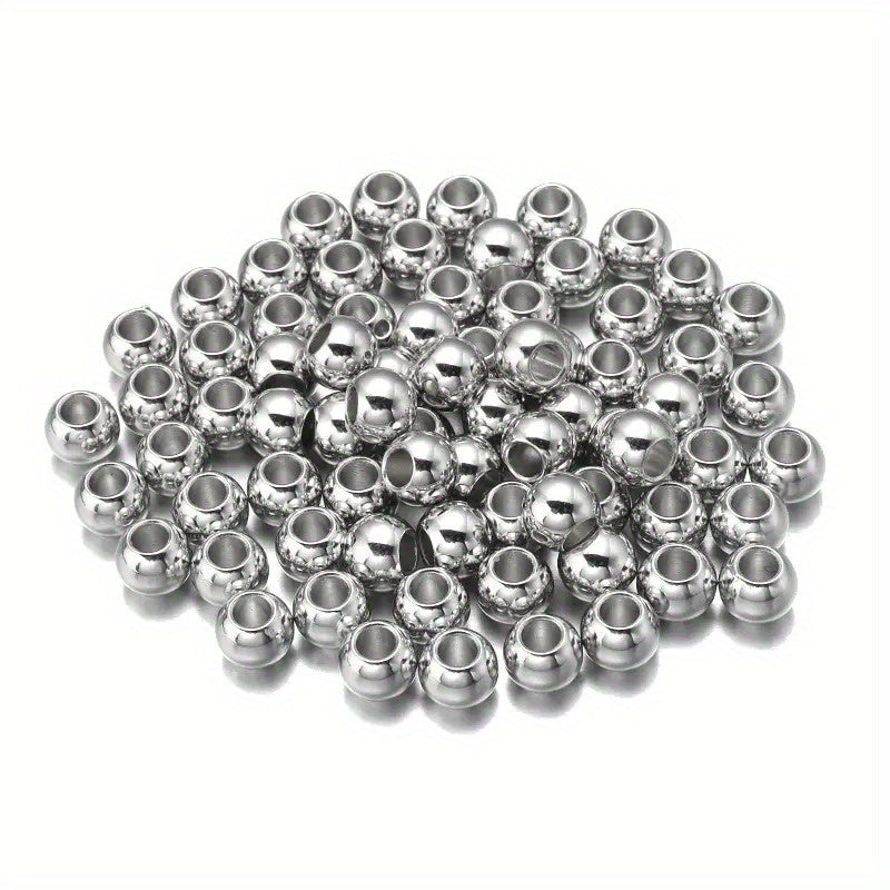 100pcs Large Hole Bead Spacer Beads Loose Beads 8 6MM Mixed DIY Beaded Charms