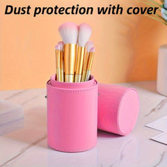 Makeup Brush Holder Organizer Pencil Pen Holder Cup with Lid Dustproof