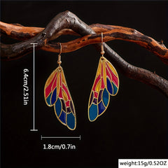 Men's Vintage Butterfly Wings Dangle Earrings