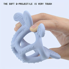 Safe Baby Teether Molar Stick Toy with Chewable Glue Ball