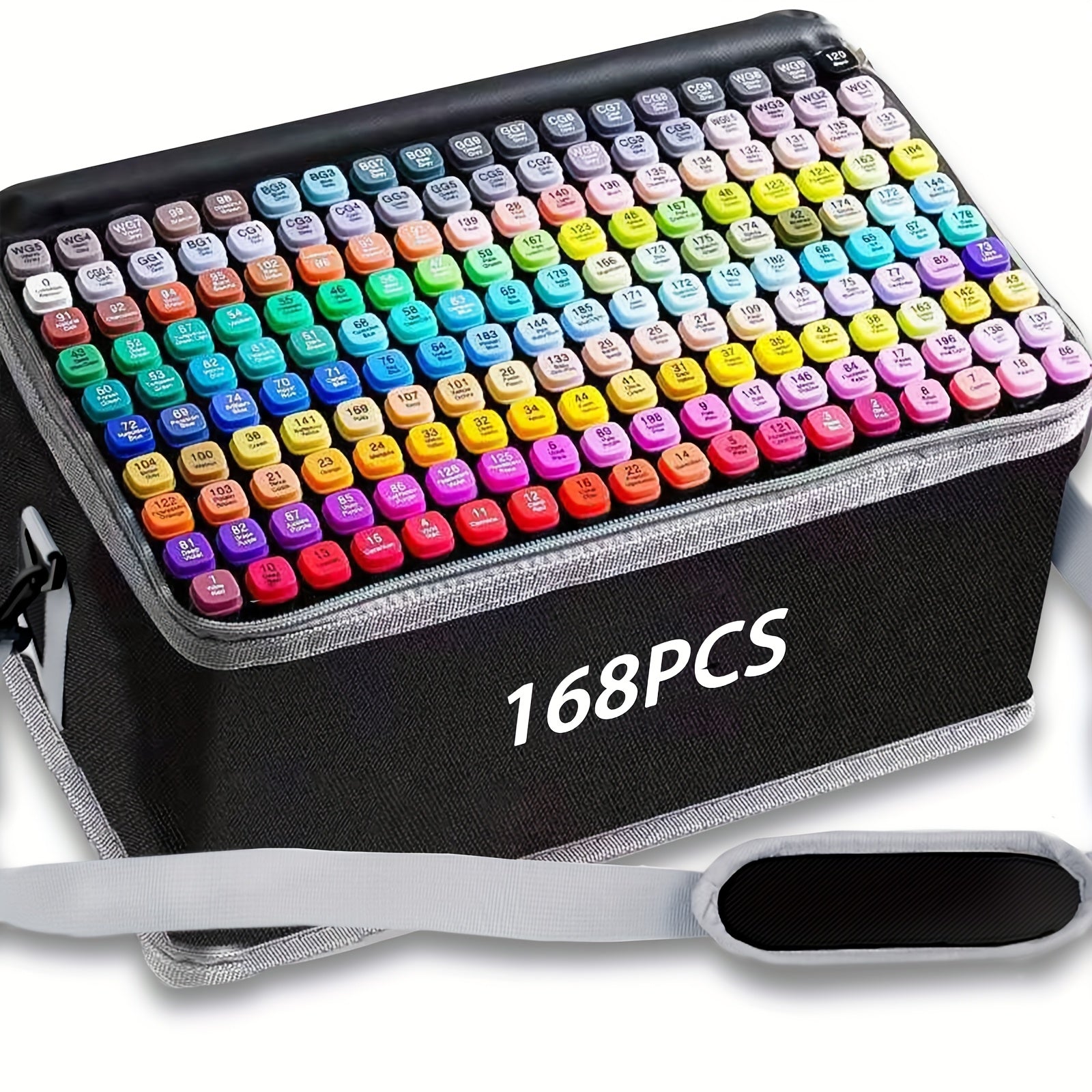 120 Dual Tip Alcohol Markers Set with Bag