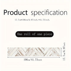 Wood Grain V Shaped Stair Stickers Moisture-proof - Self-adhesive