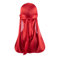 4pcs Silk Like Durags Satin Long Tail Head Wraps Silky Bandana