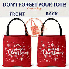 Christmas Canvas Bag Lightweight Shoulder Bag Tote Bag Handbag Shopping Bag