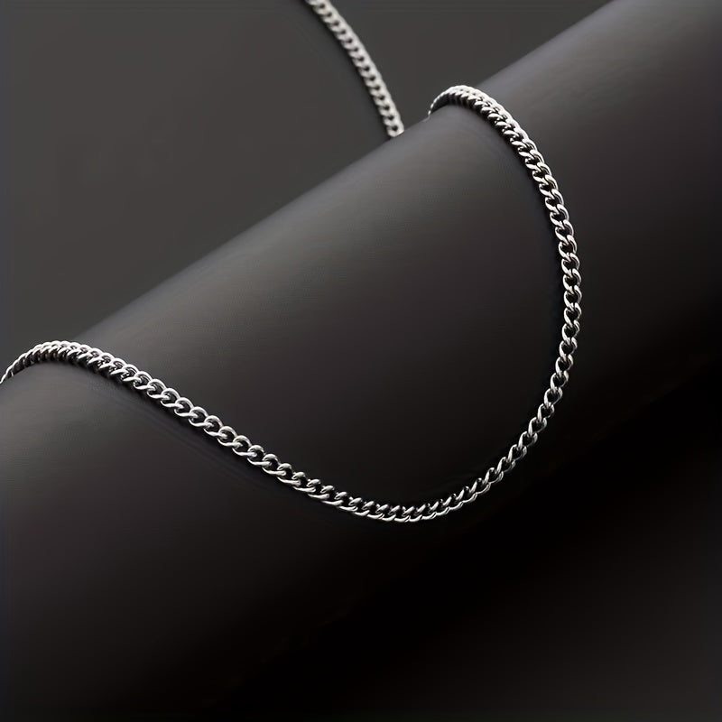 Men's Titanium Steel Necklace Hip hop Pendant with Chain