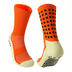 Anti-skid Silicone Football Socks - Breathable Mid-calf Socks