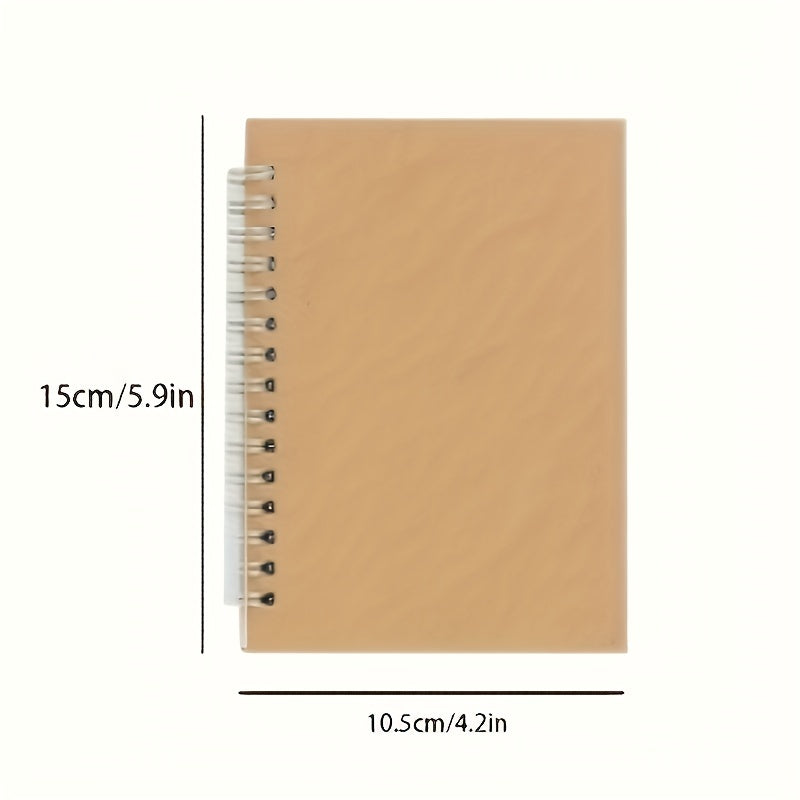 100-Page A6 Spiral Notebook Brown Paper Lined Sketch Memo Notebook