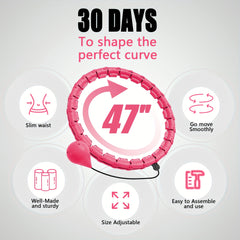 Adjustable Detachable Exercise Hoop 2 in 1 Waist Training Fitness Pilates Hoop