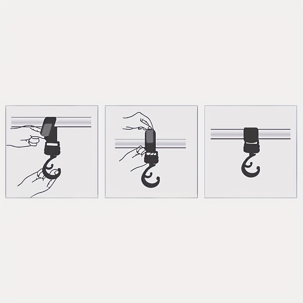 Baby Stroller Hook Multifunctional 360 Degree Umbrella Hook