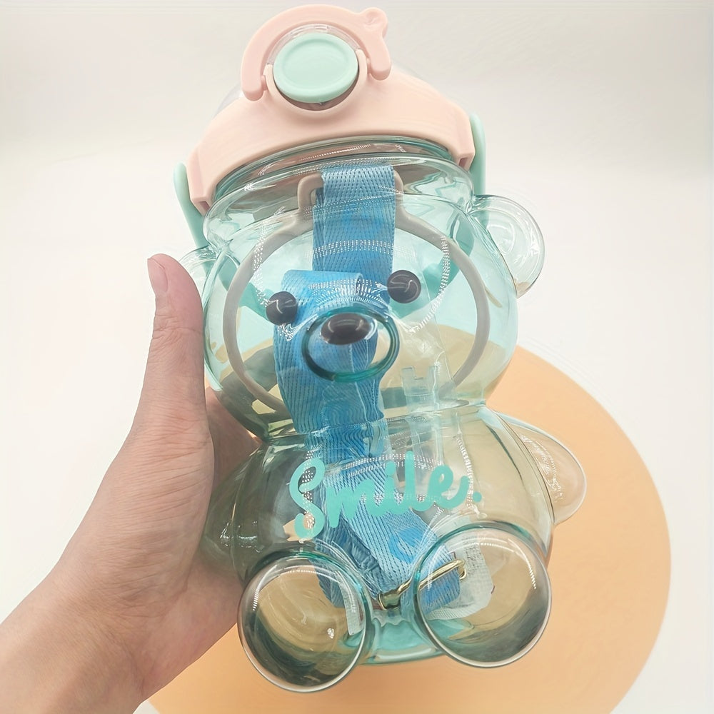 Bear Water Cup Cartoon Drinking Straw Cup