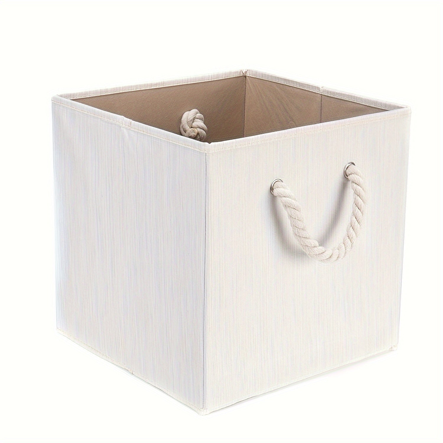Storage Box w/ Rope Handle Clothes Basket Bedroom Dorm Organization
