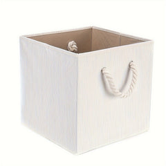 Storage Box w/ Rope Handle Clothes Basket Bedroom Dorm Organization