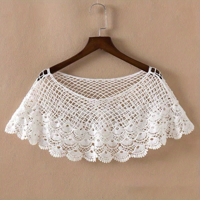 Lace Floral Hollow Shawl Women Solid Wrap Scarf