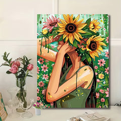 Beginner DIY Painting & Drawing Kit - Flower Girl