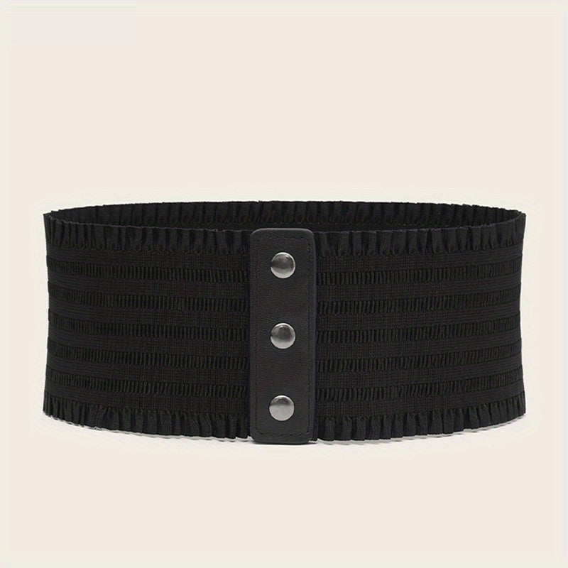 Wide Lace Waistband Elastic Belt Vintage Dress Coat Girdle for Women
