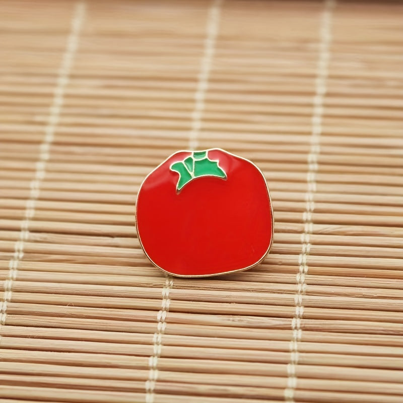 Food Vegetable Tomato Pin Metal Badge Backpack Clothing Accessories