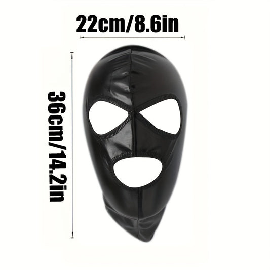 Sexy PU Leather Mask Breathable Headwear Halloween Role Play Props
