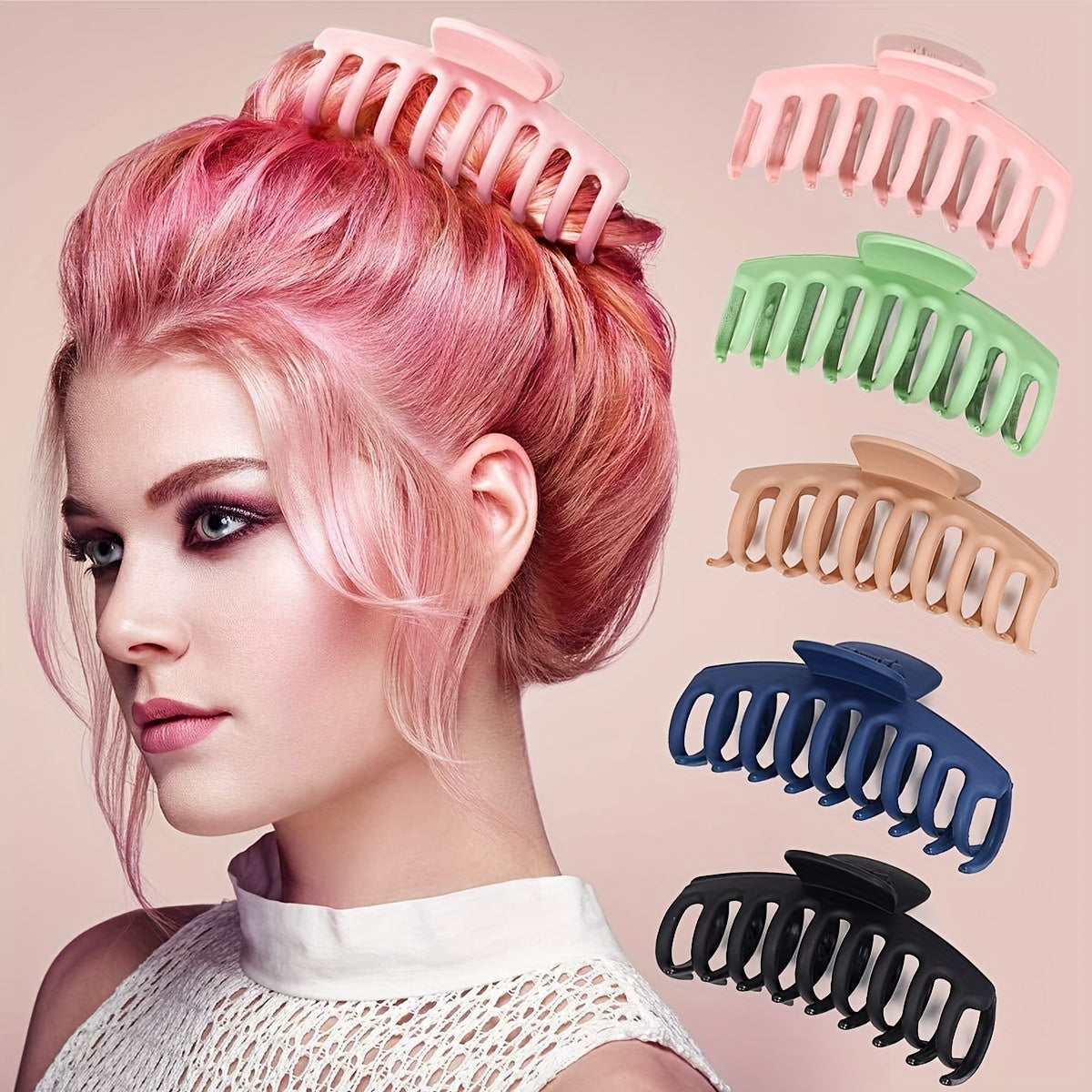 Matte Hair Claw Clips for All Hair Types