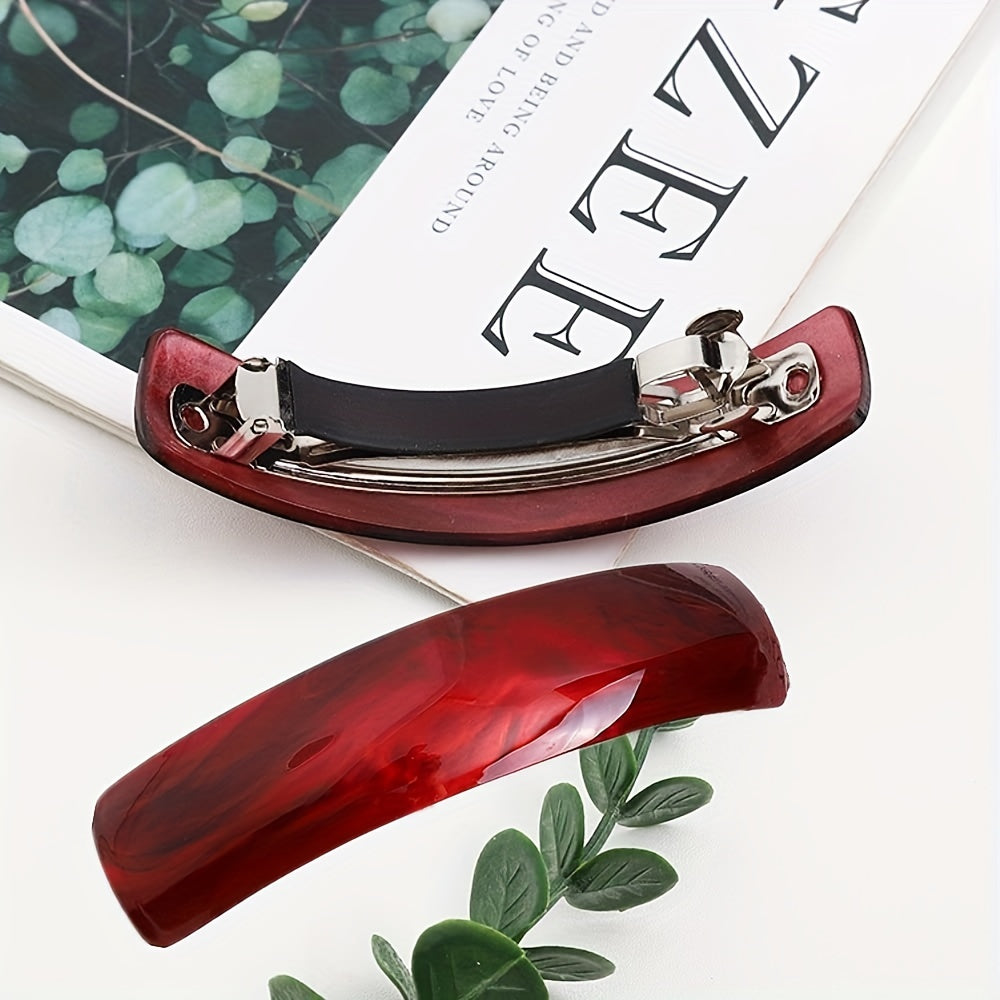 6pcs Acrylic French Barrette Hair Clips for Women Girls