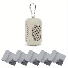 5pcs Sport Towel With Silicone Sleeve Bag 29.97x89 Hand Towel