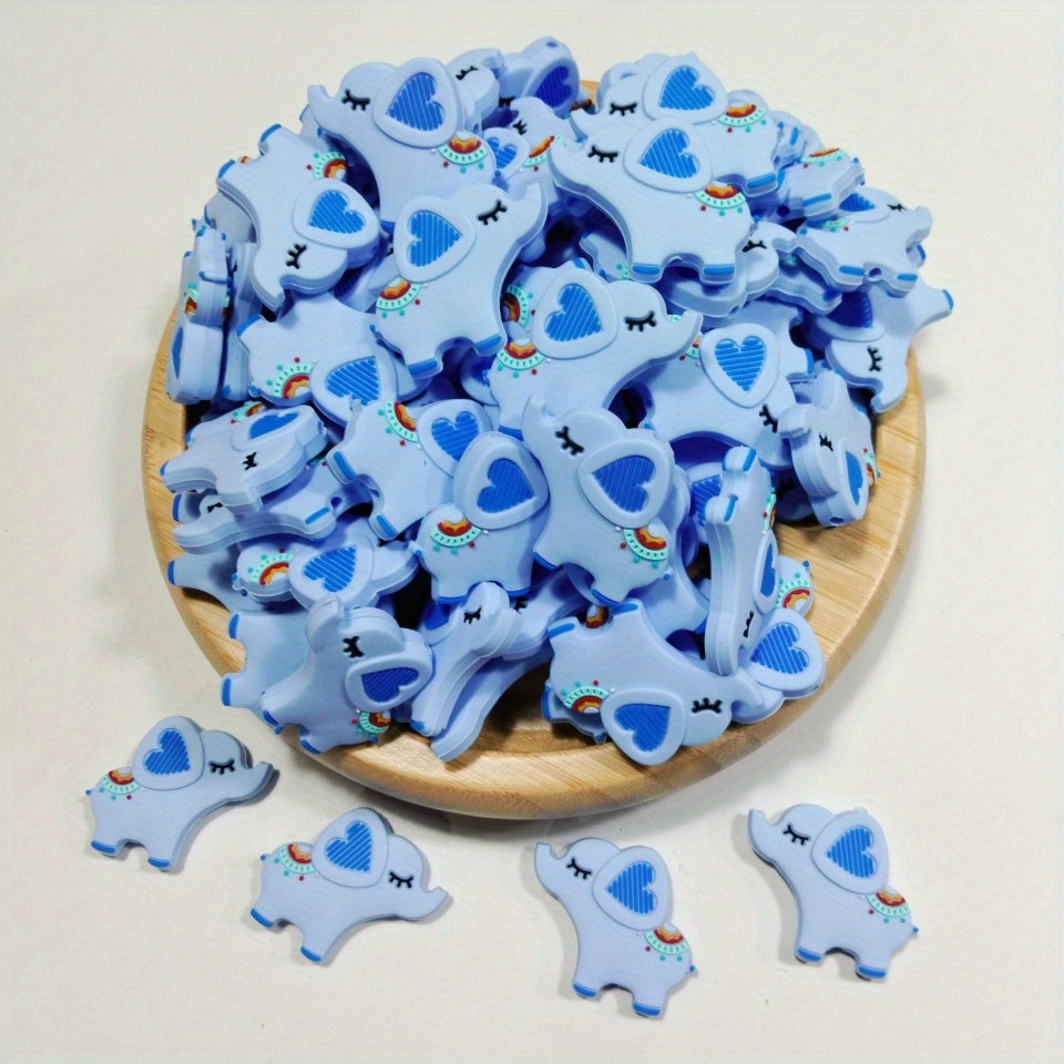 Silicone Baby Teether Toy Elephant Beads BPA Soothe Baby Gum Pain