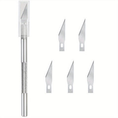 Stainless Steel Pumpkin Carving Set w/ 5 Blades - DIY Art Cutting Stencil