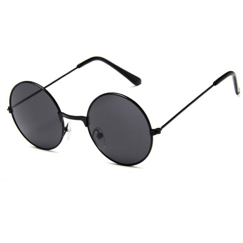 Retro Round Frame Sunglasses Colorful Reflective Glasses