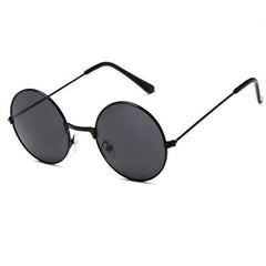 Retro Round Frame Sunglasses Colorful Reflective Glasses