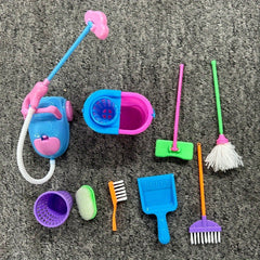 9pcs Mini Dollhouse Cleaning Tools DIY Household Accessories