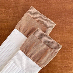 3 Pairs Colorblock Crew Socks Women's Stockings