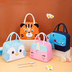 3D Cartoon Insulated Lunch Bag for School, Office, Outdoor Camping