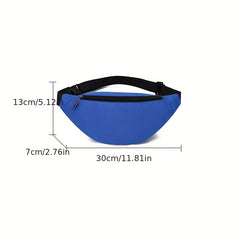 Lightweight Zipper Waist Bag Dacron Textured Fanny Pack