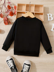 Boy's Mams Boy Print Sweatshirt Casual Slightly Stretch Breathable Sweatshirt