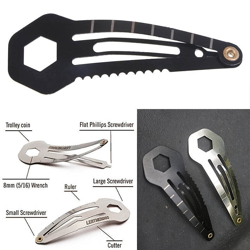 Mini Tool Hairclip Stainless Steel Women Self defense Survival