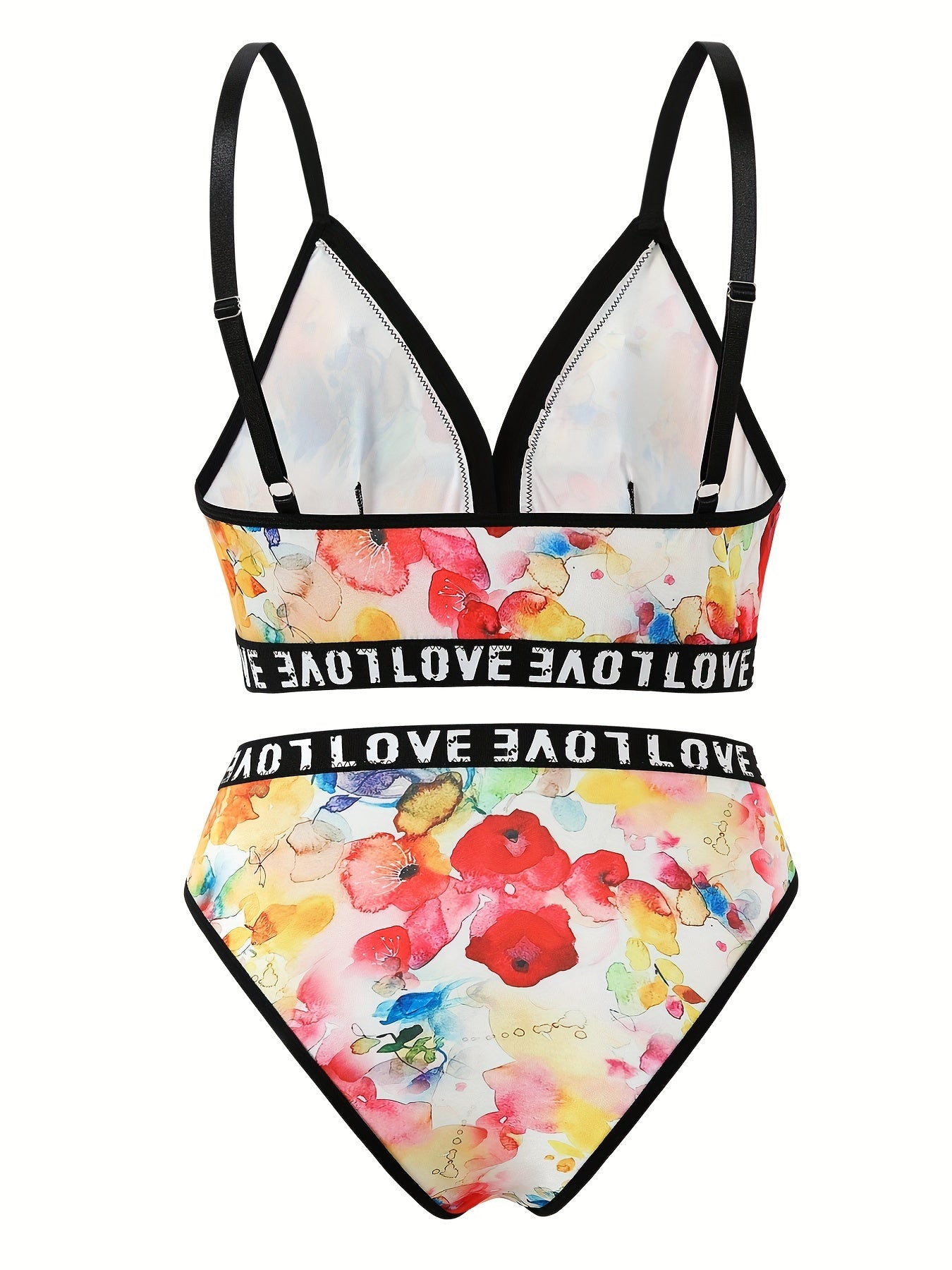  Tie Dye Floral Bralette & Panty Set