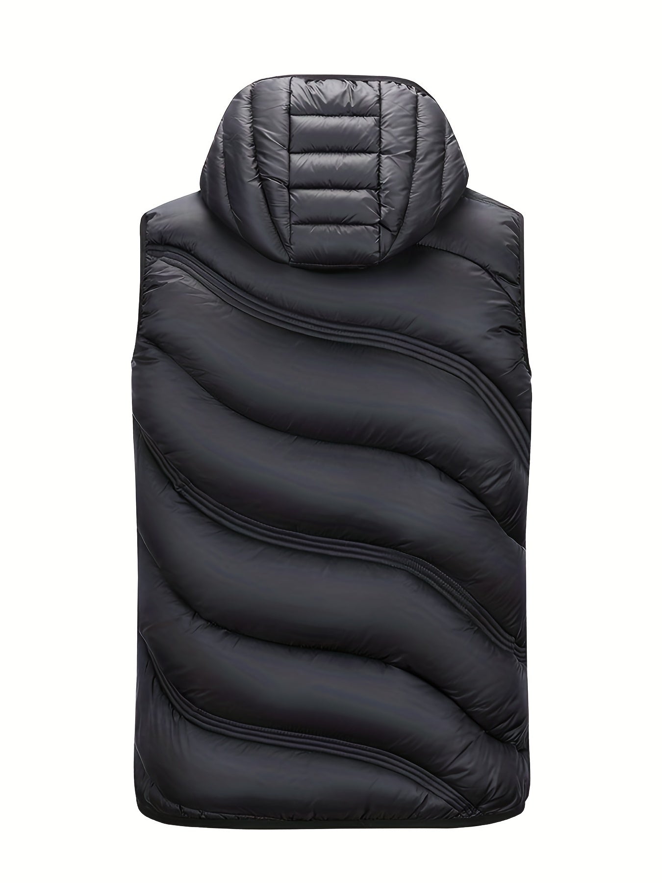 Men's Warm Hooded Vest Zip Up Casual Fall Winter