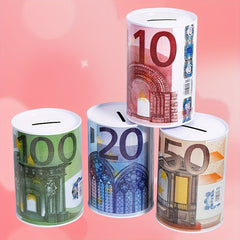 Unique Iron Savings Bank Euro Money Saving Jar Christmas Gift