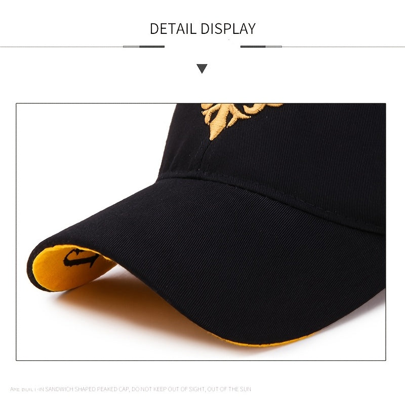 Embroidered Sunshade Sunscreen Baseball Cap For Men And Women