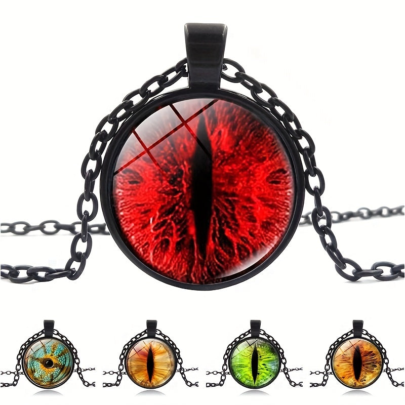 Cat Eye Dragon Eye Necklace Men Women Time Gemstone Pendant Clavicle Chain