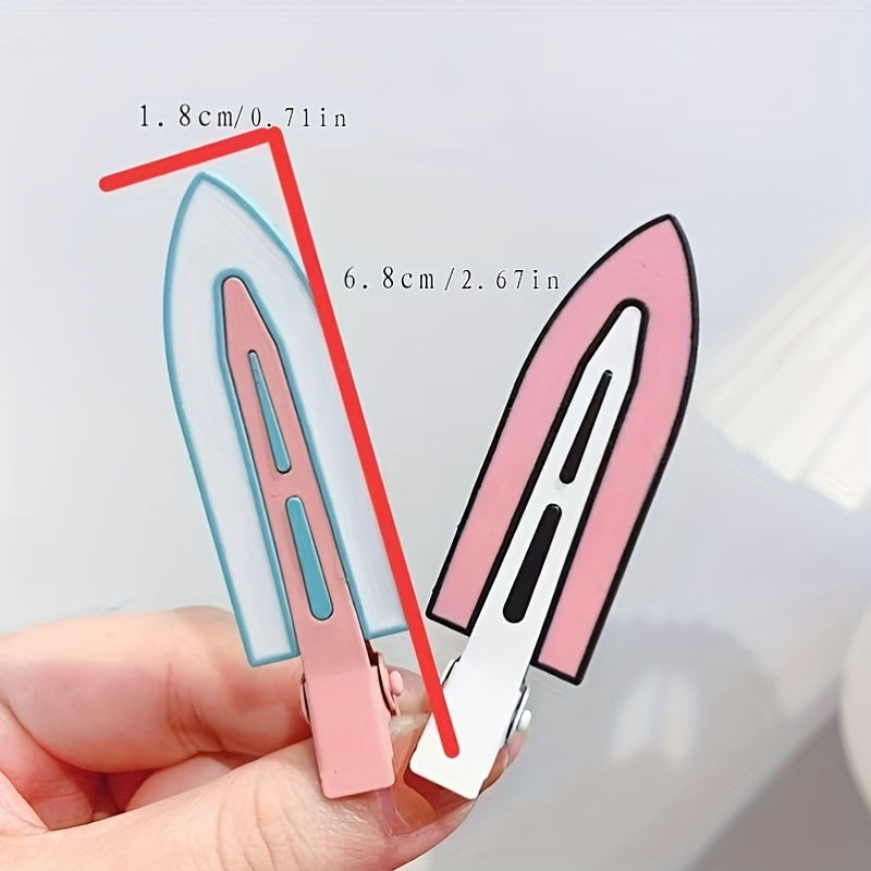 2pcs 3D Snap Clips Alloy Hair Clips for Women Girls