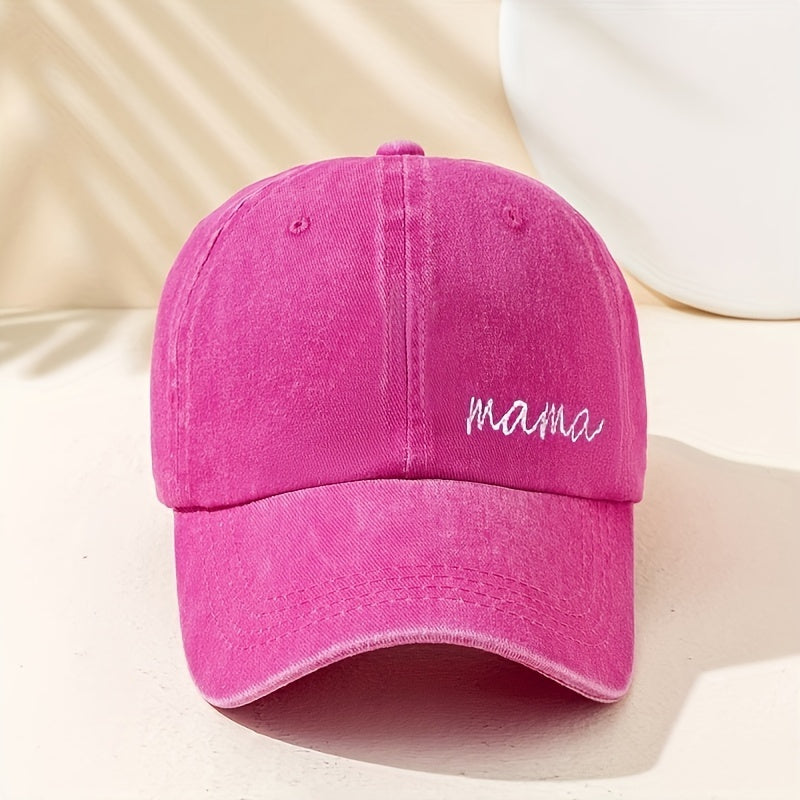 Unisex Sunshade Adjustable Baseball Cap MAMA Embroidery