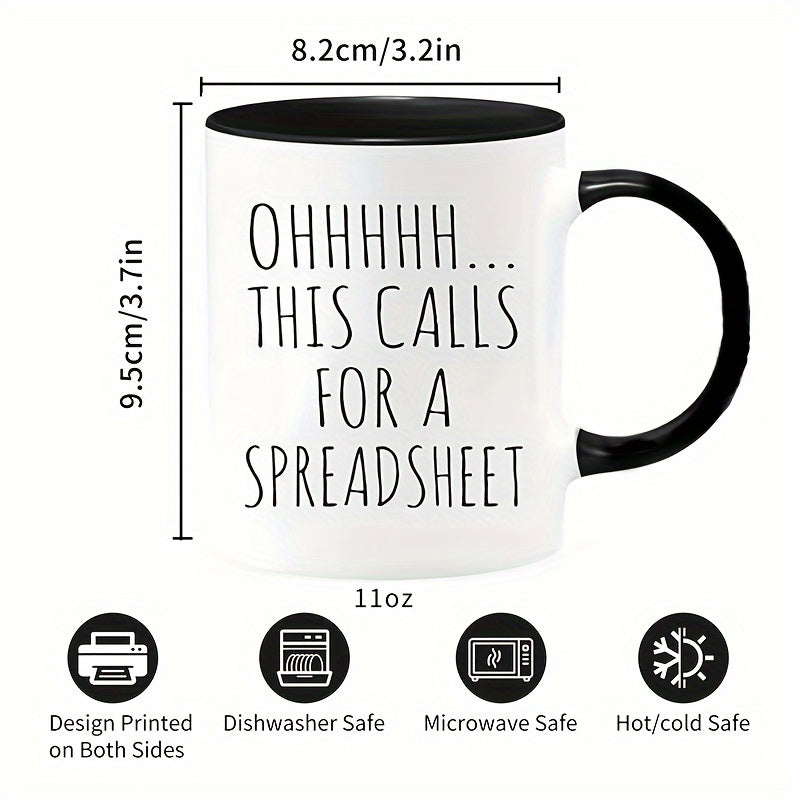 325ml Creative Letter Printed Coffee Mug Funny Ceramic Cup