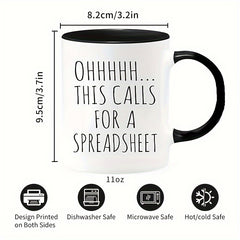 325ml Creative Letter Printed Coffee Mug Funny Ceramic Cup
