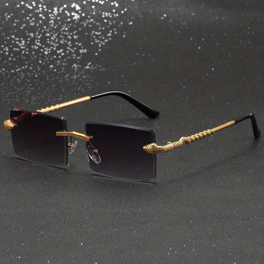 Men's Rimless Snake Leg Sunglasses UV Resistant