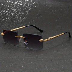 Men's Rimless Snake Leg Sunglasses UV Resistant