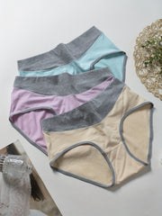 3 Pack Plus Size Basic Underwear Set Women's Plus