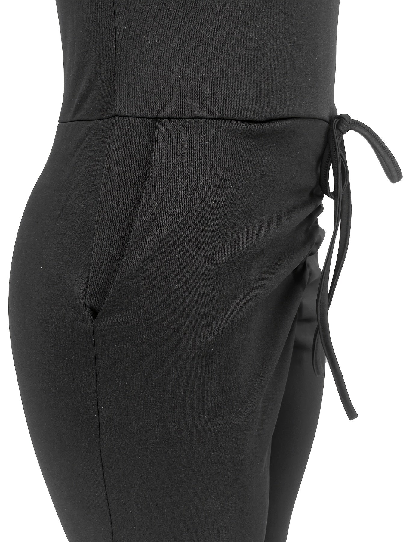 Casual Sleeveless Drawstring Jumpsuit Women's Clothing