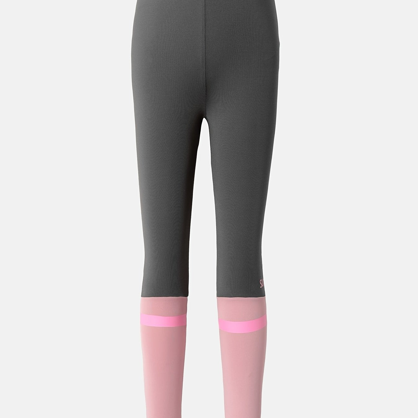 Girls Colorblock Stretch Sports Legging Pants Skinny Fit Yoga Pants